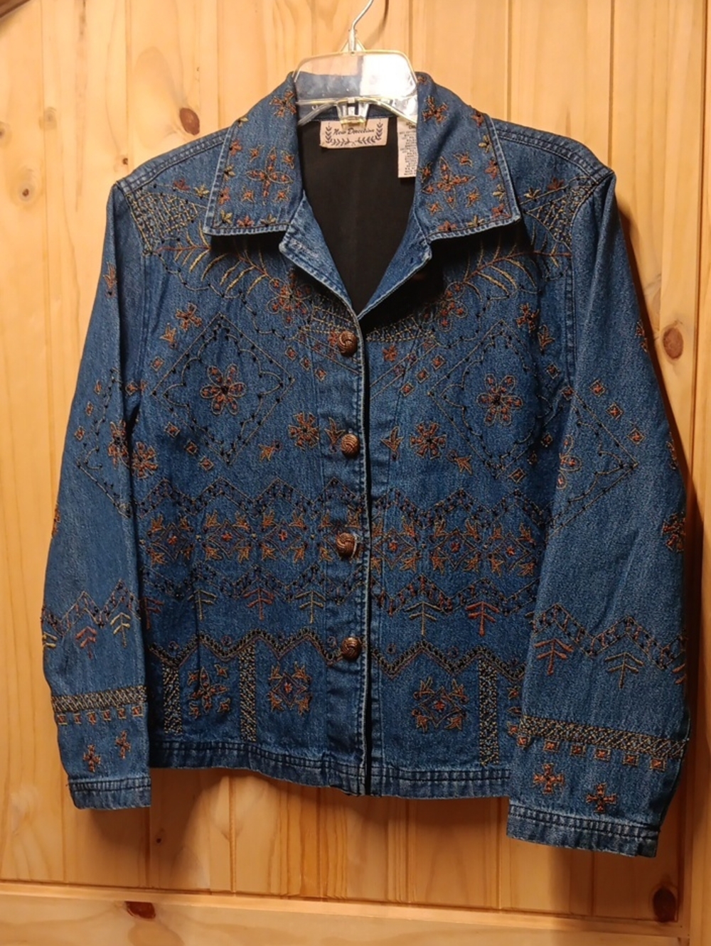 New Directions  Embroidered Denim Jacket